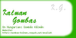 kalman gombas business card